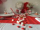 Table Rouge Passion Saint Valentin