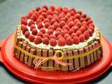 Gâteau d'anniversaire framboises / KitKat