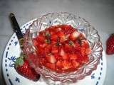 Tartare de fraises a la menthe poivrée
