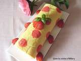 Fraisier roulé infusé au basilic pour fêter les mamans / Basil infused strawberry cake