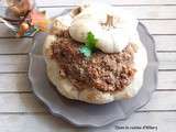 Pâtisson farci au veau, noisettes et son crumble / Pattypan squash stuffed with veal, hazelnuts and its crumble
