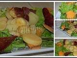 Salade de magret & melon aux pommes de terre
