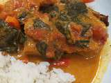 Curry de Filet Mignon avec Poivrons Tomates et Epinards