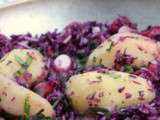 Salade : pommes de terre & chou-rouge – Vegan