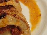 Escalopes de dinde farçies mozzarella & chorizo (ou Saltimbocca)