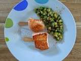 Sucettes de saumon et légumes wokés