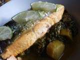Menu de la St Valentin : Curry d’épinards et saumon