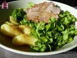 Salade tiède de canard à l’aigre douce et Ratte du Touquet