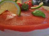 Bavarois citron et fraises – insert citron vert basilic
