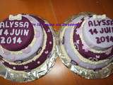 Pièce montée en wedding cake: joyeux anniversaire Alyssa