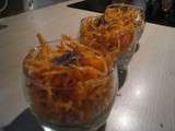 Verrine rillettes de thon carottes rapées