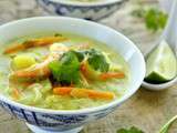 Soupe de Légumes d'Hiver au Curry, Nouilles de Riz et Lait de Coco