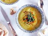 Soupe de poireaux et pommes de terre au curry