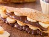 Crepes aux bananes et au chocolat