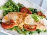 Poissons et legumes croquants en papillote