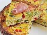 Tortillas aux poivrons et jambon