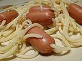 Spaghetti rigolos aux knackis