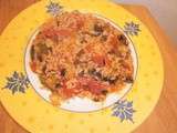 Risotto tomates, champignons et chorizo