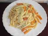 Salade de macaroni à la japonaise (concombre, carotte, maïs)