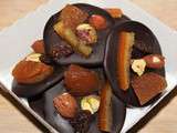 Mendiants Chocolat : Abricots, Amandes, Oranges, Pistaches, Raisins