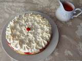 Cheesecake meringué fruits rouges-rhubarbe