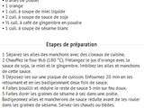 Ailes et manchons de poulet au sésame