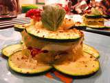 Courgettes crues et feroce d avocat en Mille Feuilles