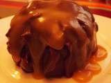 Saint Valentin :Bombe de chocolat aux noix de pecan caramelisees
