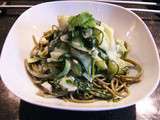 Spaghettis de quinoa/Tagliatelles de courgettes et leur sauce au lait de coco