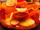 Tartelette de legumes crus