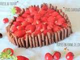 Fraises sur mousse de yaourt