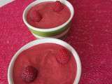 Mousse à la framboise à l'agar agar