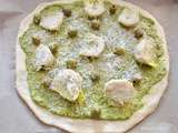 Pizza verde et sa burrata à la truffe