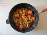 Poêlée de chou chinois aux carottes et au saumon