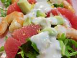Salade acidulée aux crevettes