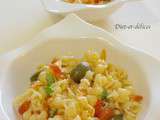 Salade de pâtes aux olives picholines et poivrons