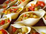 Conchiglioni aux petits légumes du soleil