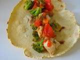 Fajitas brocolis et poulet