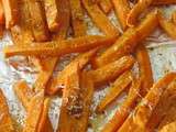 Frites de patates douces gratinées au parmesan