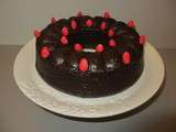 Gâteau au chocolat et pralines roses