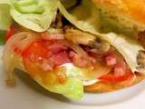 Hamburger champignons - lardons - oignons