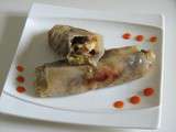 Nems au poulet, chou chinois et champignons noirs