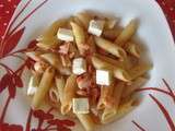 Penne tomatées au saumon fumé