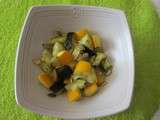 Poêlée de courgettes bicolores aux épices