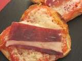 Toast au jambon ibérique