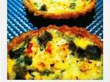 Tartelettes aux légumes, fêta et pesto