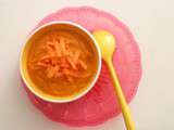 Menu 451 : le temps des soupes : carotte veloutée et carotte râpée