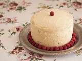 Layer Cake framboise, chantilly, meringue et chocolat blanc
