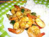Crevettes sautées à la Gelée de Piment d'Espelette