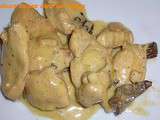 Emincé de poulet aux morilles